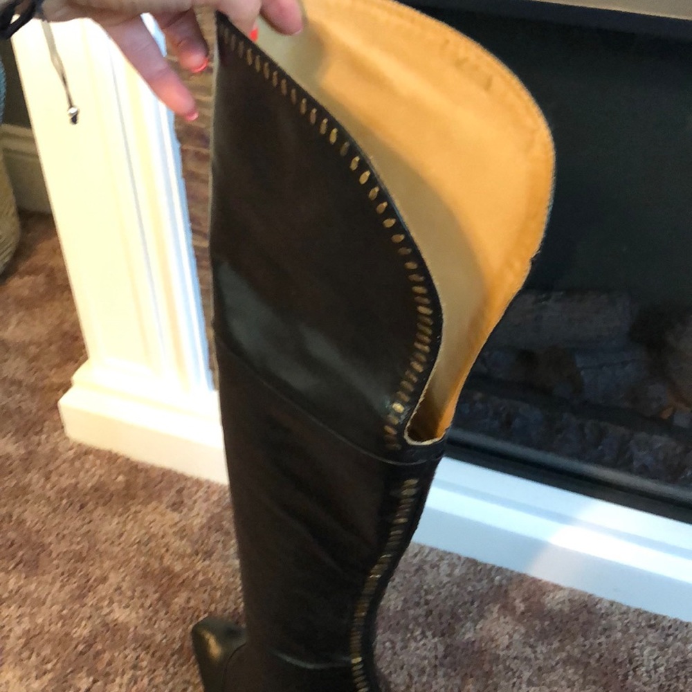 💥💥L.A.M.B. Black leather over the knee boots 6.5 - Picture 4 of 8
